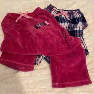 2 Pair Girls PJ Bottoms